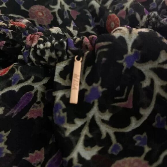 MISA LOS ANGELES Rania Asymmetrical Tiered Ruffle Dress Floral Smocked Fairy - Picture 13 of 16